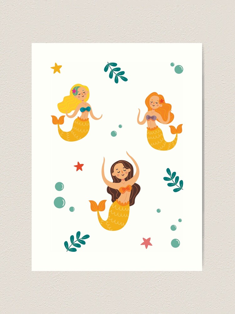 H2o Mermaids Art Board Print for Sale by Bluezorel