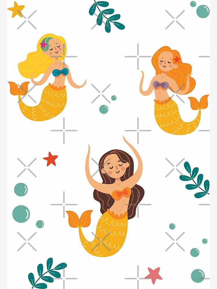 H2o Mermaids Art Board Print for Sale by Bluezorel