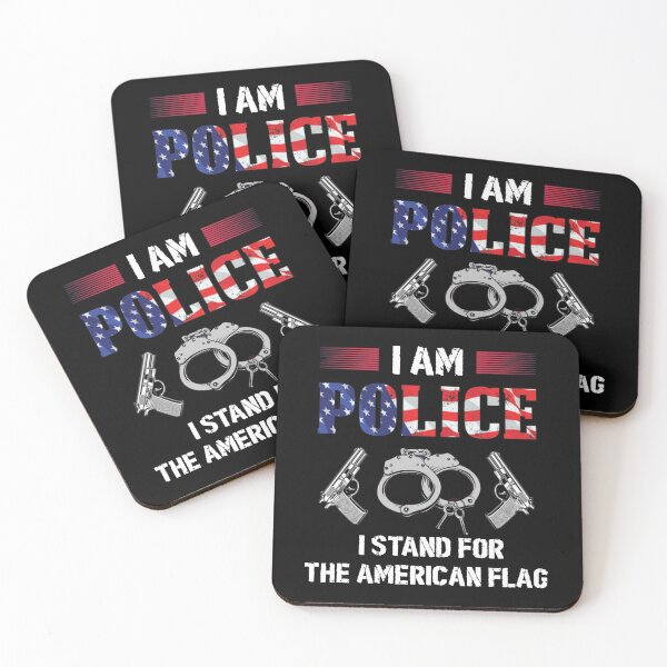 Artikelvorschau, Ich bin Polizei. Ich stehe für die amerikanische Flagge. entworfen und verkauft von wesco.