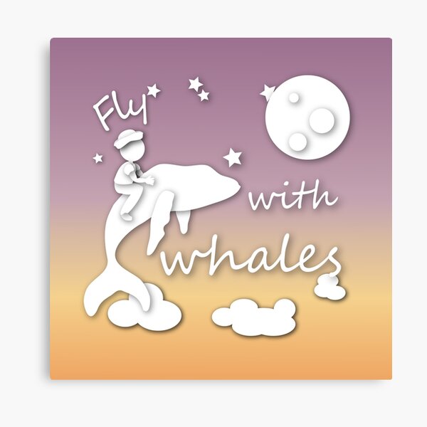 Voler avec les baleines Impression sur toile