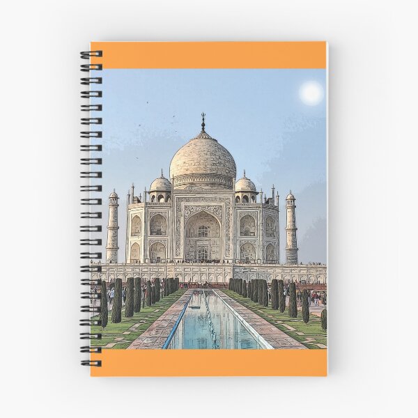 Item preview, Taj Mahal Cartoon Oil Art designed and sold by KrisSidDesigns.