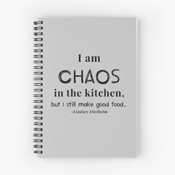 Item preview,  "I am Chaos in the kitchen" Black on White designed and sold by LinDArtist.