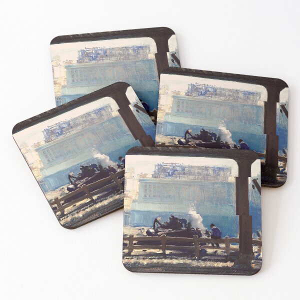 Item preview, dock workers painting designed and sold by Kerras Kjobed.