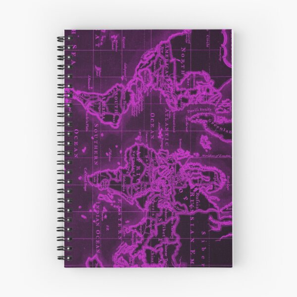 Item preview, World Map (1766) Black & Pink  designed and sold by BravuraMedia.