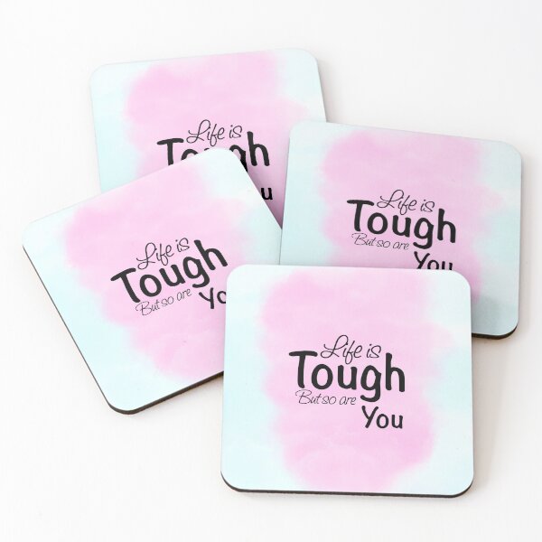 Item preview, Life is tough but so are you quote pink poster designed and sold by Imanitasong.