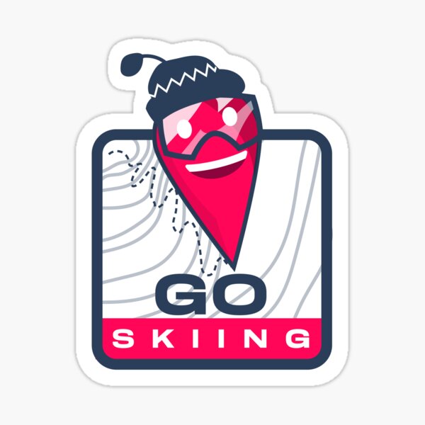 Go Skiing - Say no to Couch-Lock - Tee Shirt Morgan Phillips Sticker
