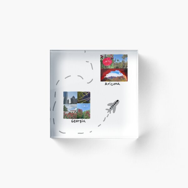 Travel Polaroids Acrylic Block