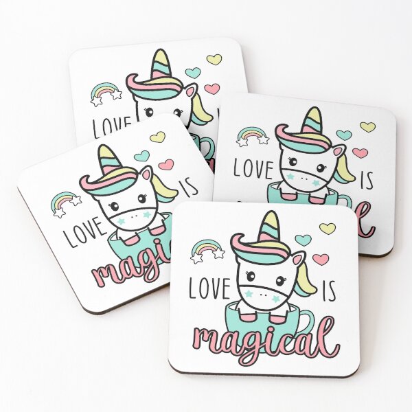 Item preview, Love is magical unicorn Valentine designed and sold by PilaStudio.