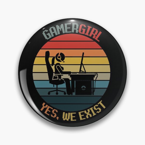 Item preview, GamerGirl - Yes, we exist , Retro Vintage Online Gamer Sunset design designed and sold by Xeuno.