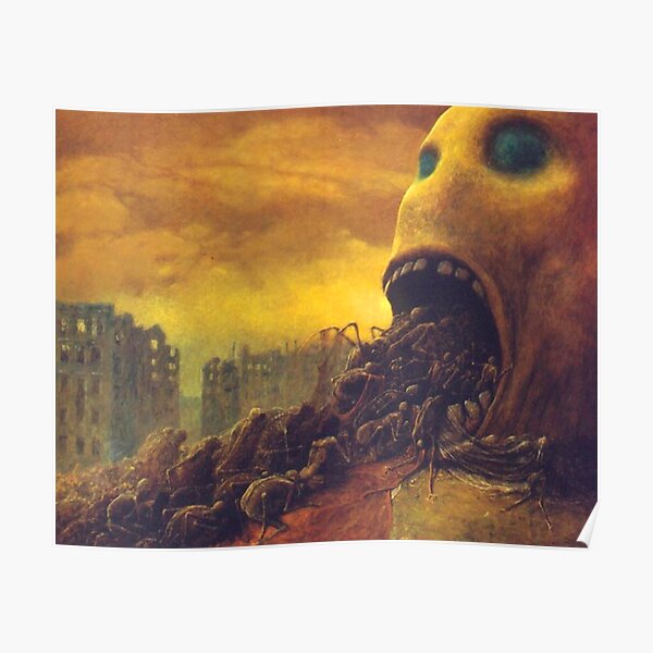 "Untitled by Zdzisław Beksiński" Poster by IndieArtDream