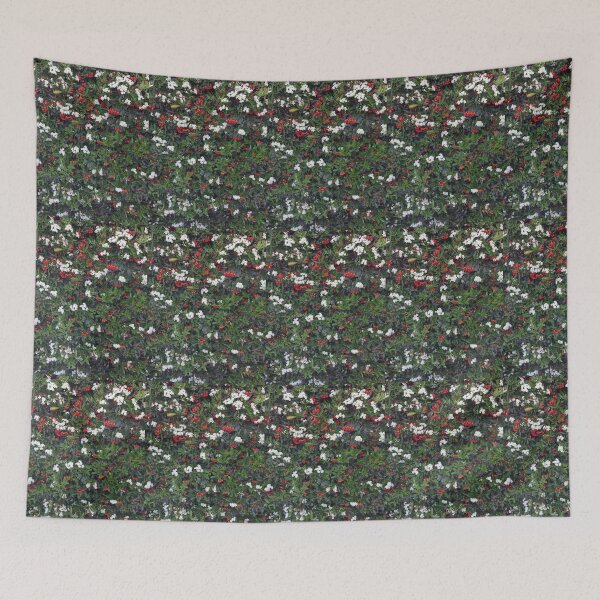 Item preview, Beautiful and happy flowers and berries on a wall designed and sold by Pelikancrazy.
