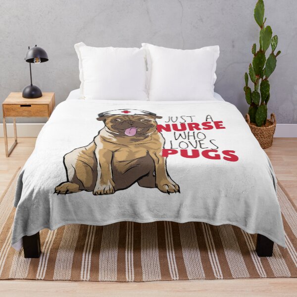 Item preview, Just a nurse who loves pugs designed and sold by Piztees.