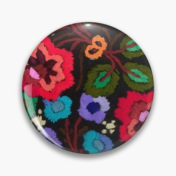 Item preview, Balkan handstitched flower patten designed and sold by sidekickfun.