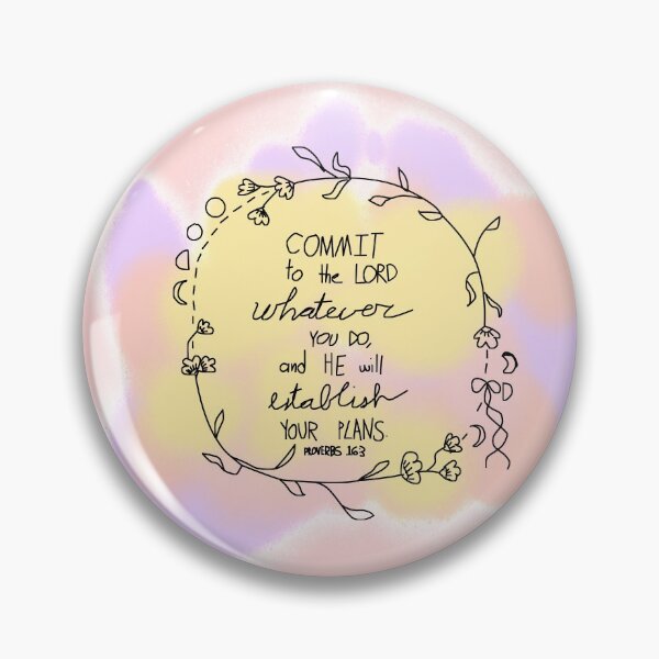 Item preview, "Proverbs 16:3" Bible Verse Art designed and sold by Evie Nevada.