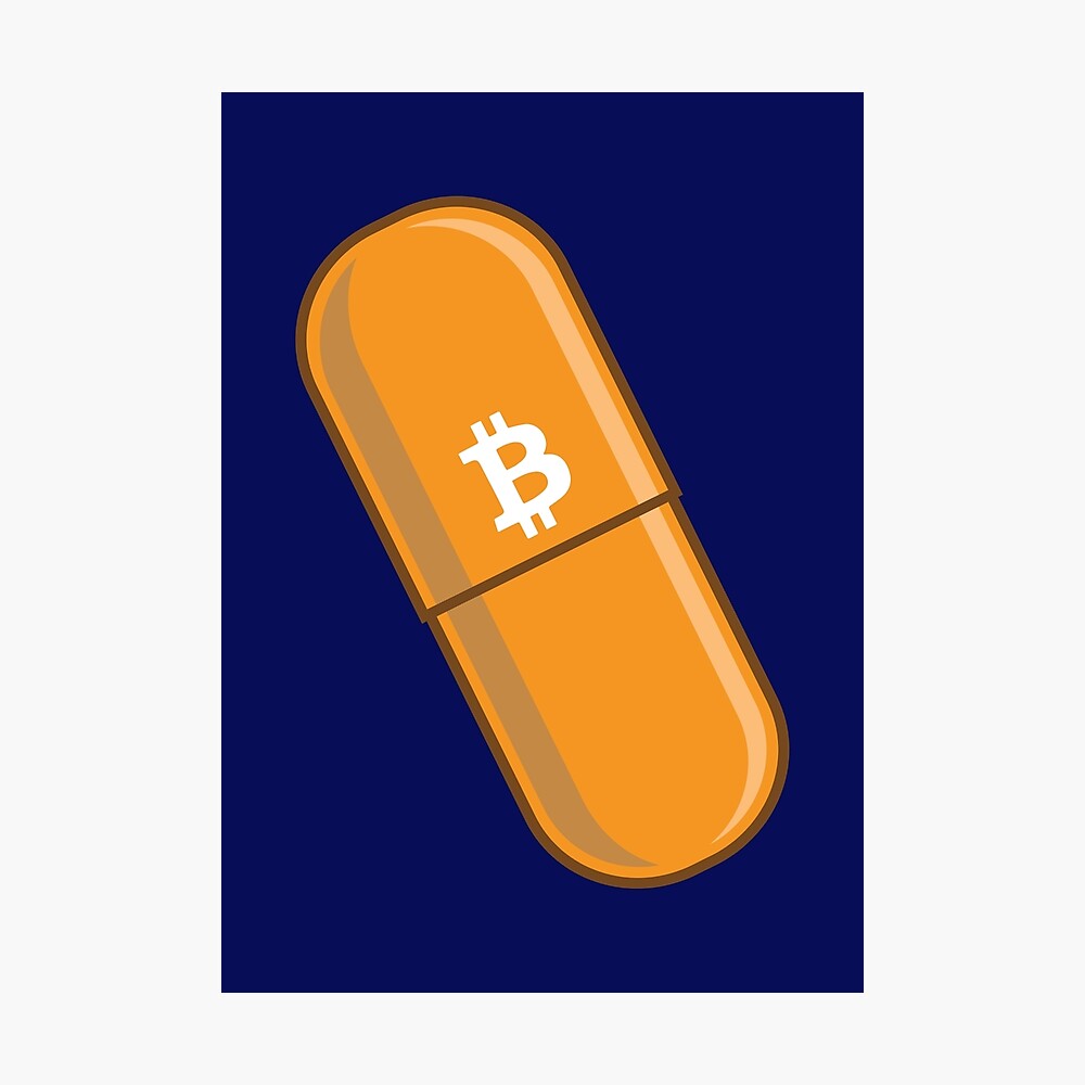 Bitcoin - the orange pill Poster