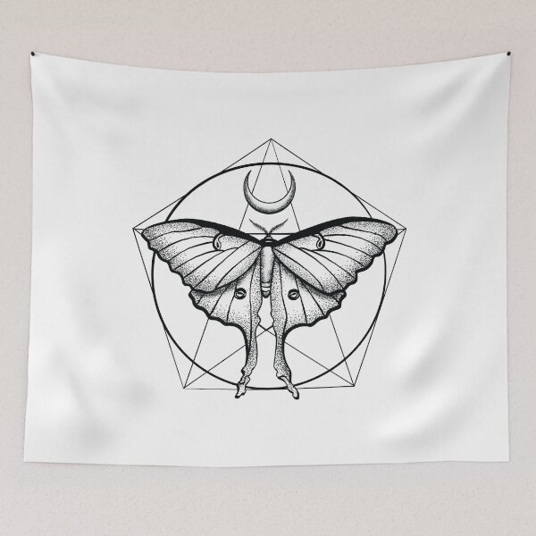 Item preview, Luna Moth Insect Crescent Moon Beautiful Elegant Design for Insect or Bug Lovers designed and sold by OopteesLydia.