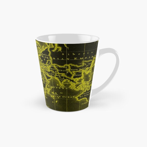 Item preview, World Map (1766) Black & Yellow designed and sold by BravuraMedia.