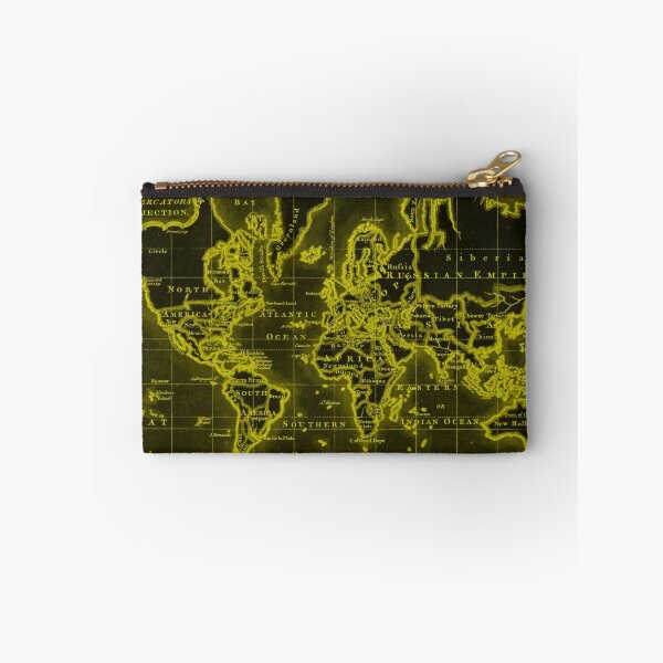 Item preview, World Map (1766) Black & Yellow designed and sold by BravuraMedia.