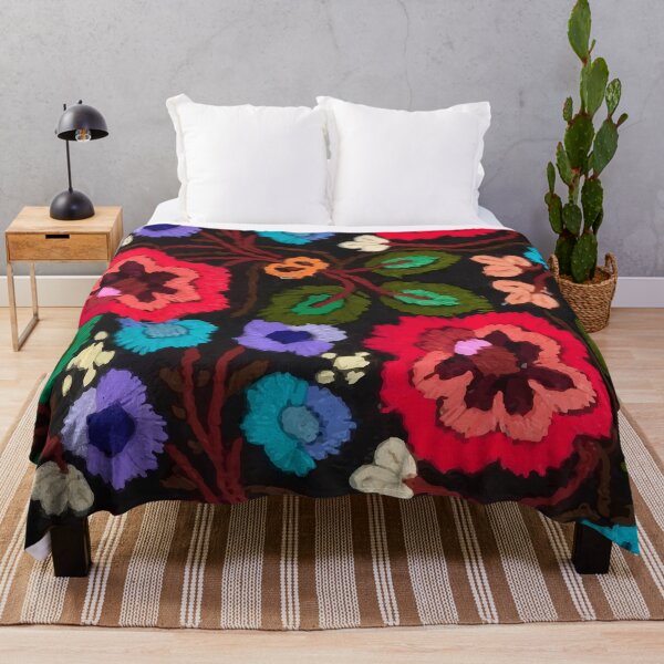 Item preview, Balkan handstitched flower patten designed and sold by sidekickfun.