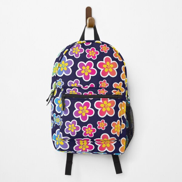 Item preview, Rainbow flower all over repeat print designed and sold by TheArtDesk.