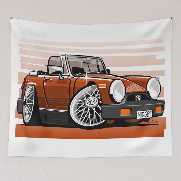 Item preview, MG Midget 1500 US spec caricature brown designed and sold by car2oonz.
