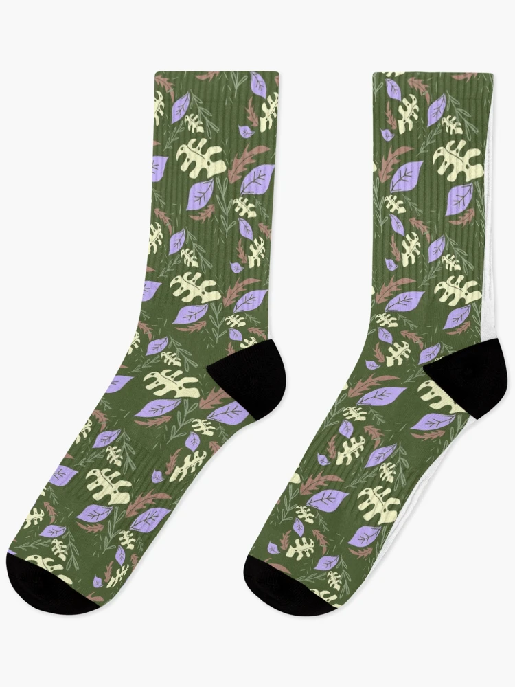 Thumbnail 1 of 5, Socks, nature Inverted designed and sold by RubyPrintDesign.