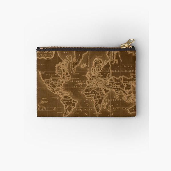 Item preview, World Map (1766) Brown & Light Brown designed and sold by BravuraMedia.