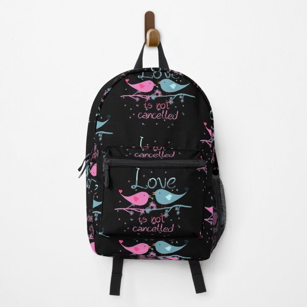 Item preview, Not Cancelled, Two Love Birds, Love Is Not Canceled, Blue and Pink designed and sold by Cute Designs Shop.