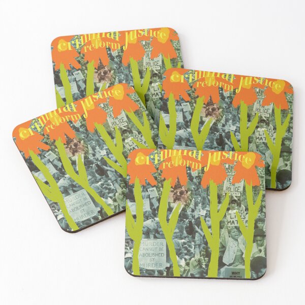 CRIMNAL JUSTICE REFORM Coasters (Set of 4)