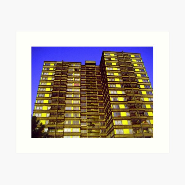 Broomhall flats , Sheffield, Urban pixels Art Print