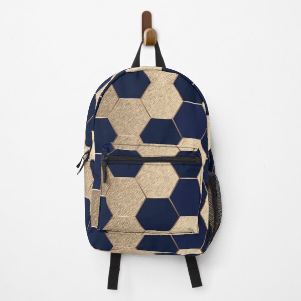 Item preview, Dark Blue and Gold Elegant Geometric Hexagon Pattern designed and sold by CynthiaGraphics.