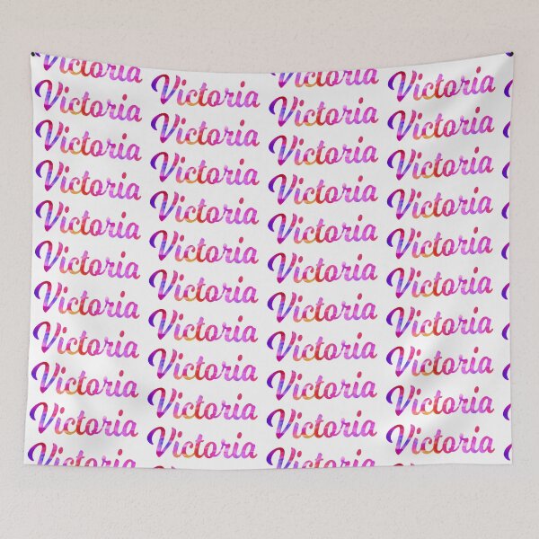 Item preview, Victoria girls name multi-color fun design designed and sold by ComicKitsch.