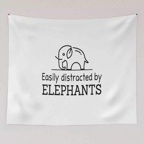 Item preview, Easily distracted by Elephants designed and sold by JustGift.