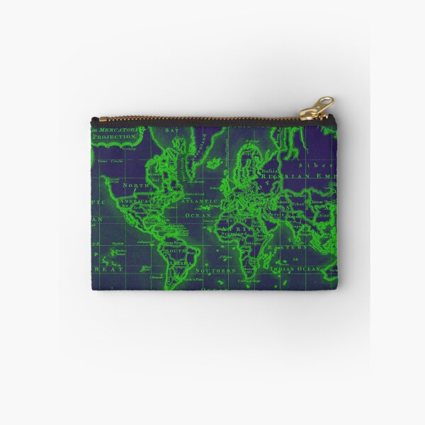 Item preview, World Map (1766) Dark Blue & Green designed and sold by BravuraMedia.