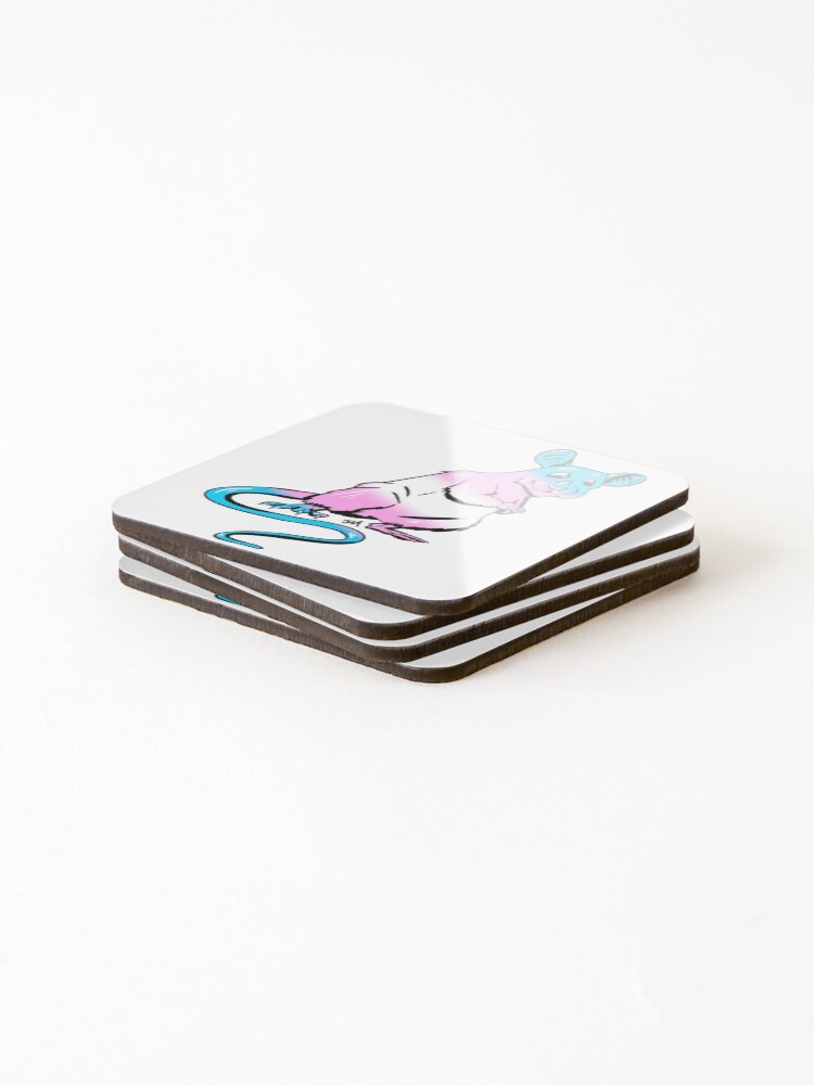 Thumbnail 4 of 5, Coasters (Set of 4), Trans Rats (Rights) designed and sold by JessicaMilam-S.