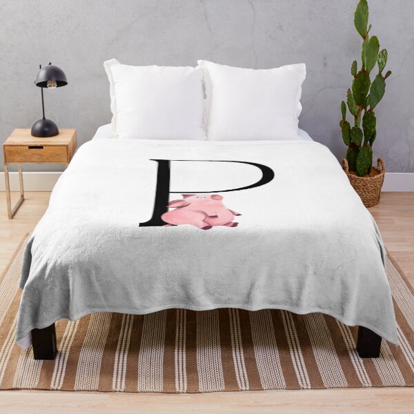 Item preview, P Monogram animal alphabet / Letter P - Pig designed and sold by sopivan.