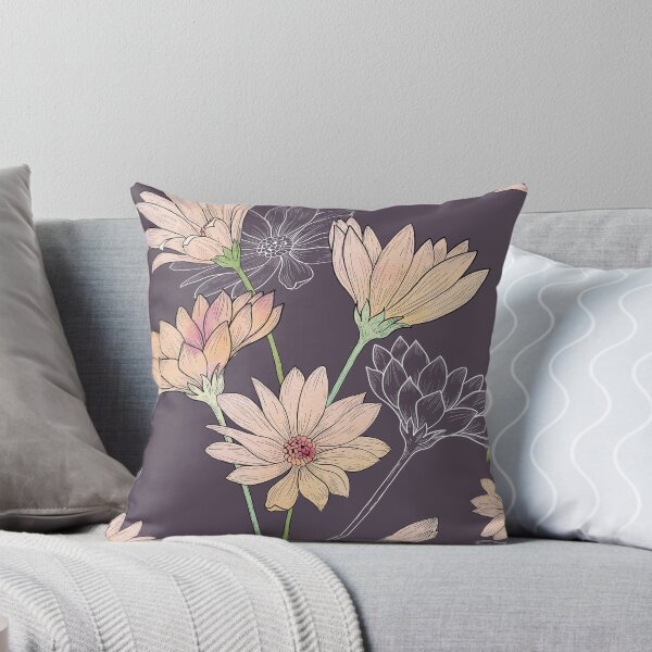 Item preview, Pastels Petals on deep plum designed and sold by Marlagill.