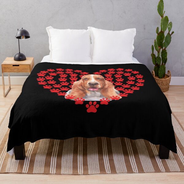 Item preview, cute basset hound face art heart paw valentines day gifts designed and sold by alaechamlal.