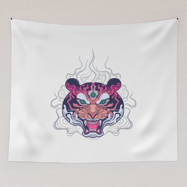 Item preview, Colourful Mythical Tiger Head designed and sold by sasigifts.