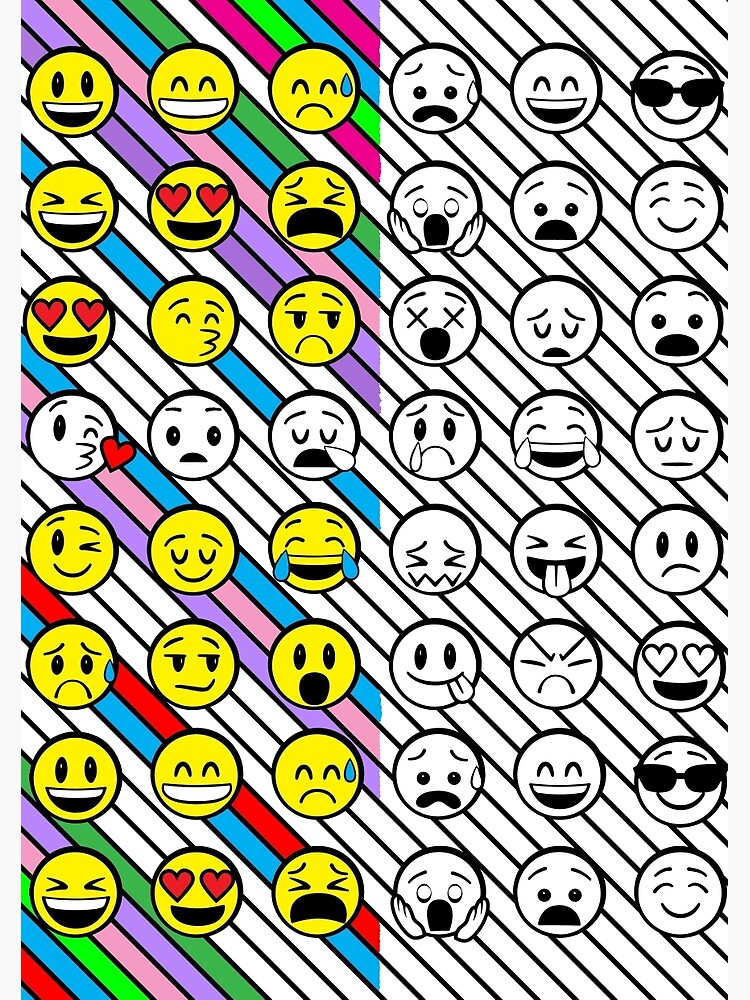 Emoji Faces Coloring Book Art Spiral Notebook for Sale by DaniKates