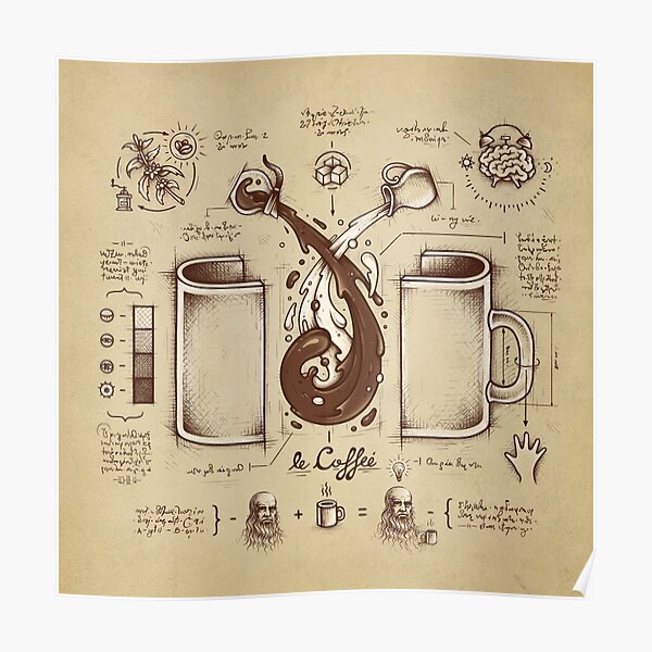 Le Coffee (Fluid of Creativity) Poster