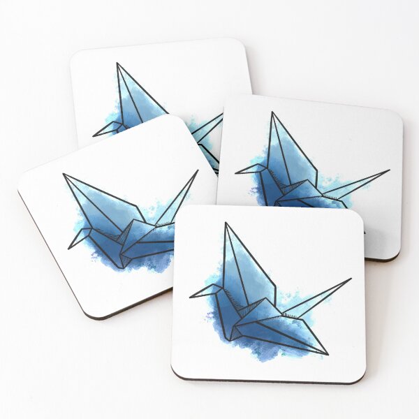 Item preview, Watercolor Origami Paper Crane designed and sold by ChimeraStudioCo.