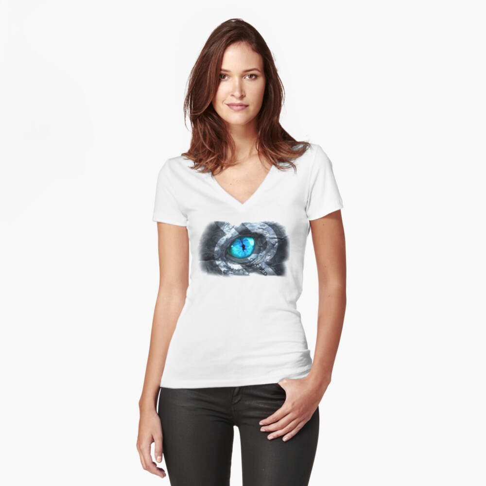 Item preview, Fitted V-Neck T-Shirt designed and sold by OfficialCryptos.