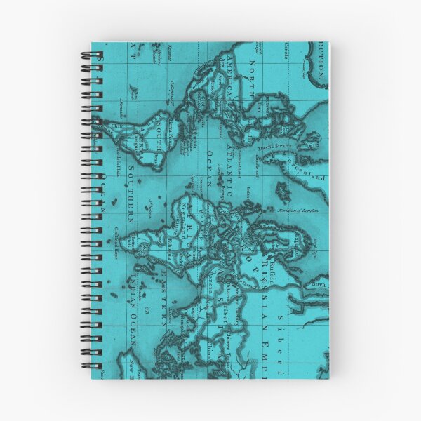 Item preview, World Map (1766) Light Blue & Black designed and sold by BravuraMedia.