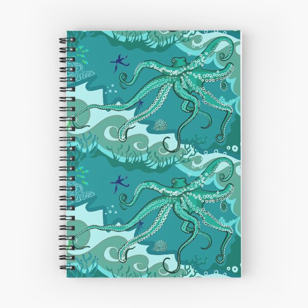 Item preview, Fun Octopus swimming in a sea of green designed and sold by Wildwagner.