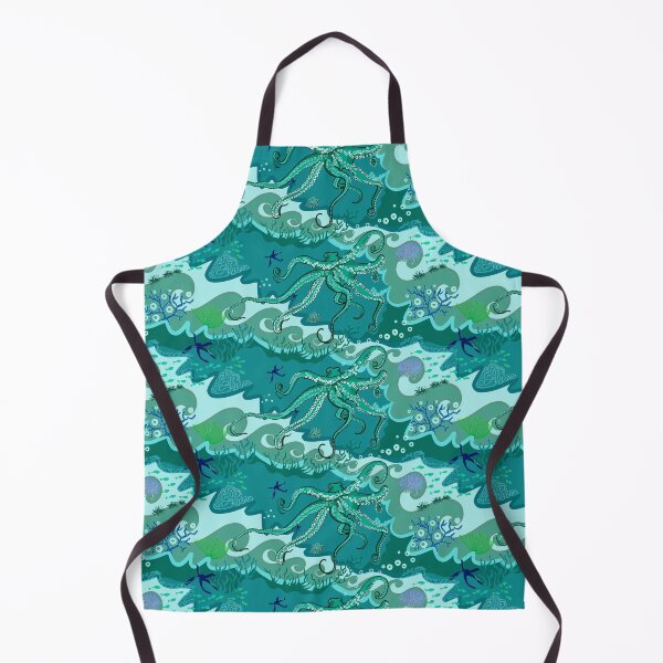 Item preview, Fun Octopus swimming in a sea of green designed and sold by Wildwagner.