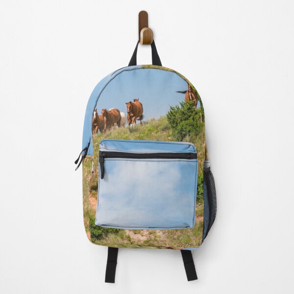 Item preview, Horse herd coming home under blue sky designed and sold by BerryvineImage.