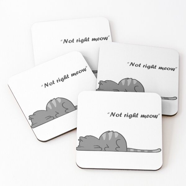 Item preview, "Not right meow" - Cat designed and sold by G & R.