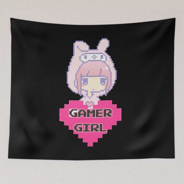 Item preview, GamerGirl Kawaii Pixel heart art - Retro Vintage Online Gamer design designed and sold by Xeuno.