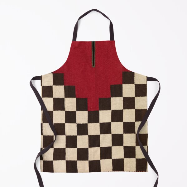 Item preview, BLACK WHITE CHECKERS IN RED  Antique Inca Tunic designed and sold by BulganLumini.